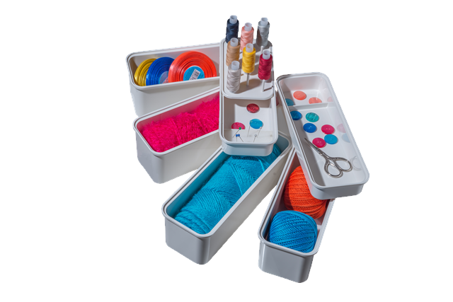 Hanging trays set/door bins